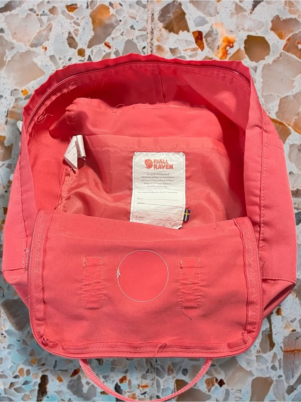 Fjallraven Kanken Classic Backpack in Peach Pink